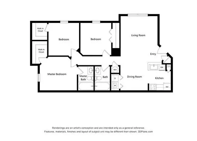 Three Bedroom A 0312 floor plan